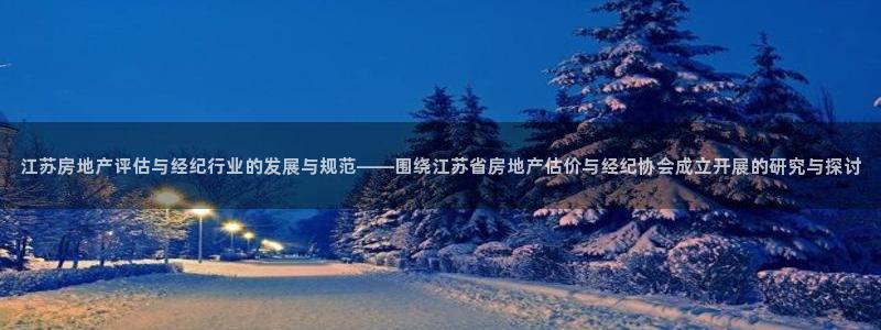 摩登3后7O667：江苏房地产评估与经纪行业的发展与规范——