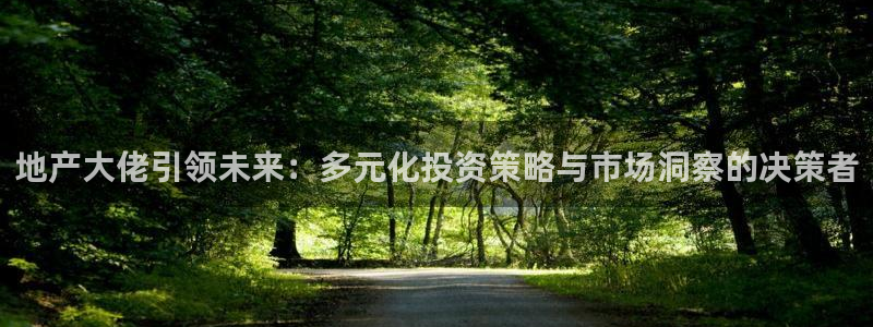 摩登4注册但7O777：地产大佬引领未来：多元化投资策略与市