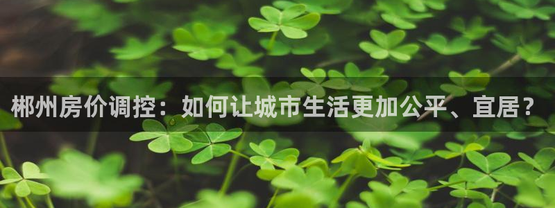 国际版摩登世界7：郴州房价调控：如何让城市生活更加公平、宜居